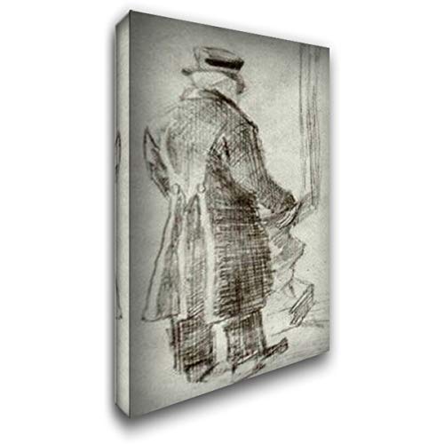 Vincent Van Gogh 'Orphan Man with Top Hat' 16x24 Gallery Wrapped Canvas Art - Classic Oil Painting Reproduction for Living Room, Office & Home Decor