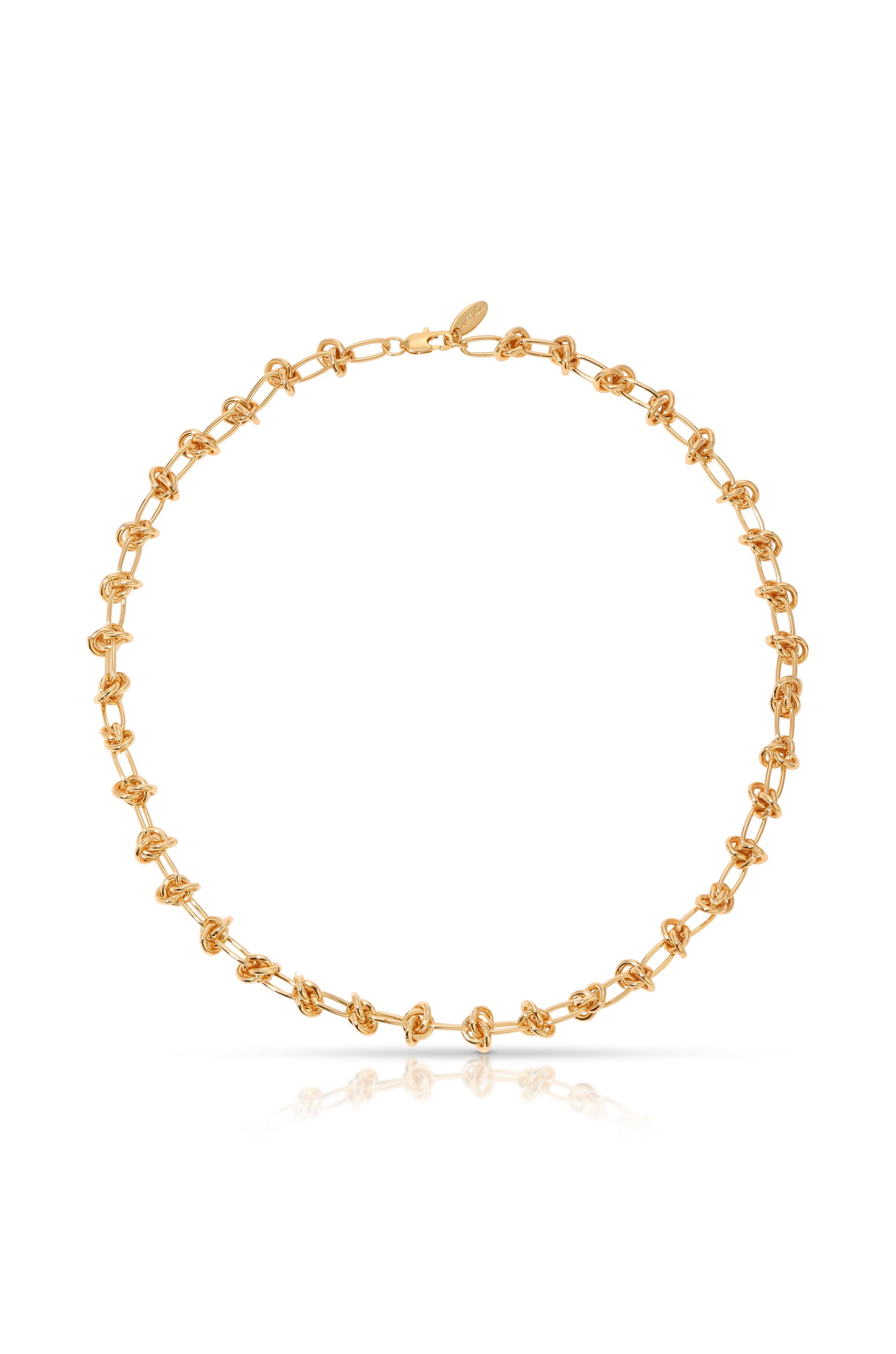 18k Gold Plated Knotted Chain Necklace for Women - Elegant Layering Piece for Everyday Wear & Special Occasions