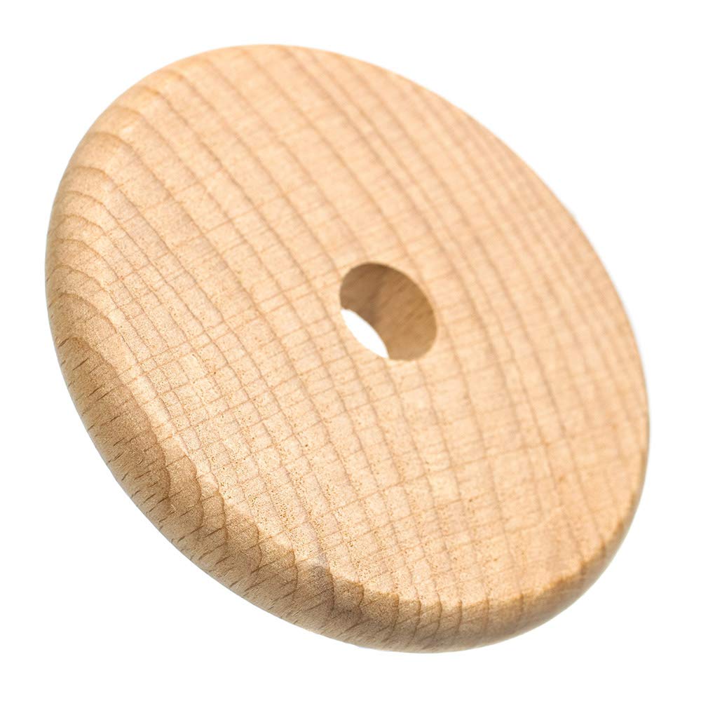 Craft County 3 Inch Natural Wooden Disc Beads - 100 Pack for DIY Crafts, Jewelry Making, Counting Tiles & Home Decor Projects | Perfect for Scrapbooking, Classroom Activities & Gift Packaging