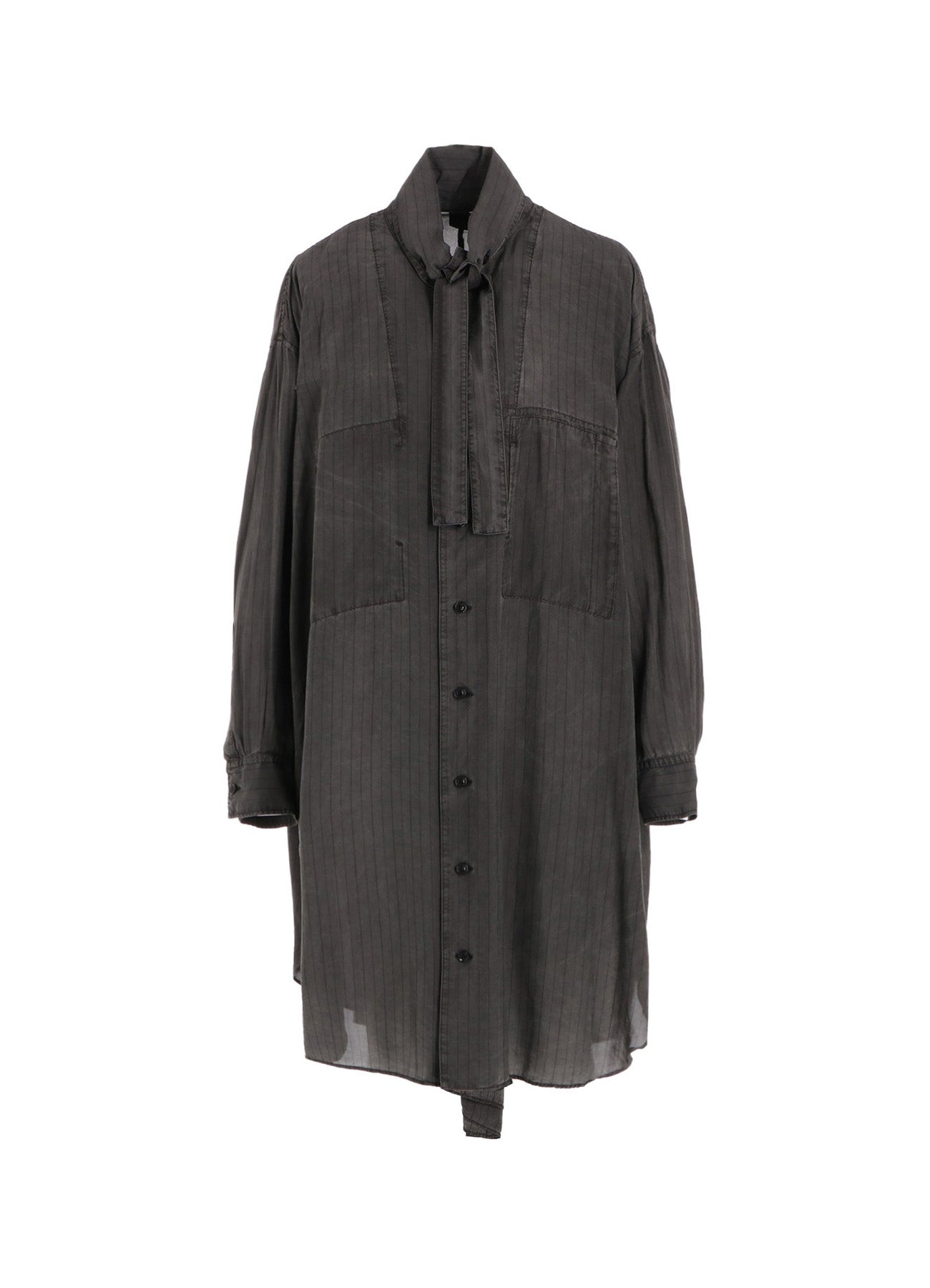 Stylish Cupro Stripe Shirt Dress with Tie - Perfect for Work, Casual Outings & Summer Travel