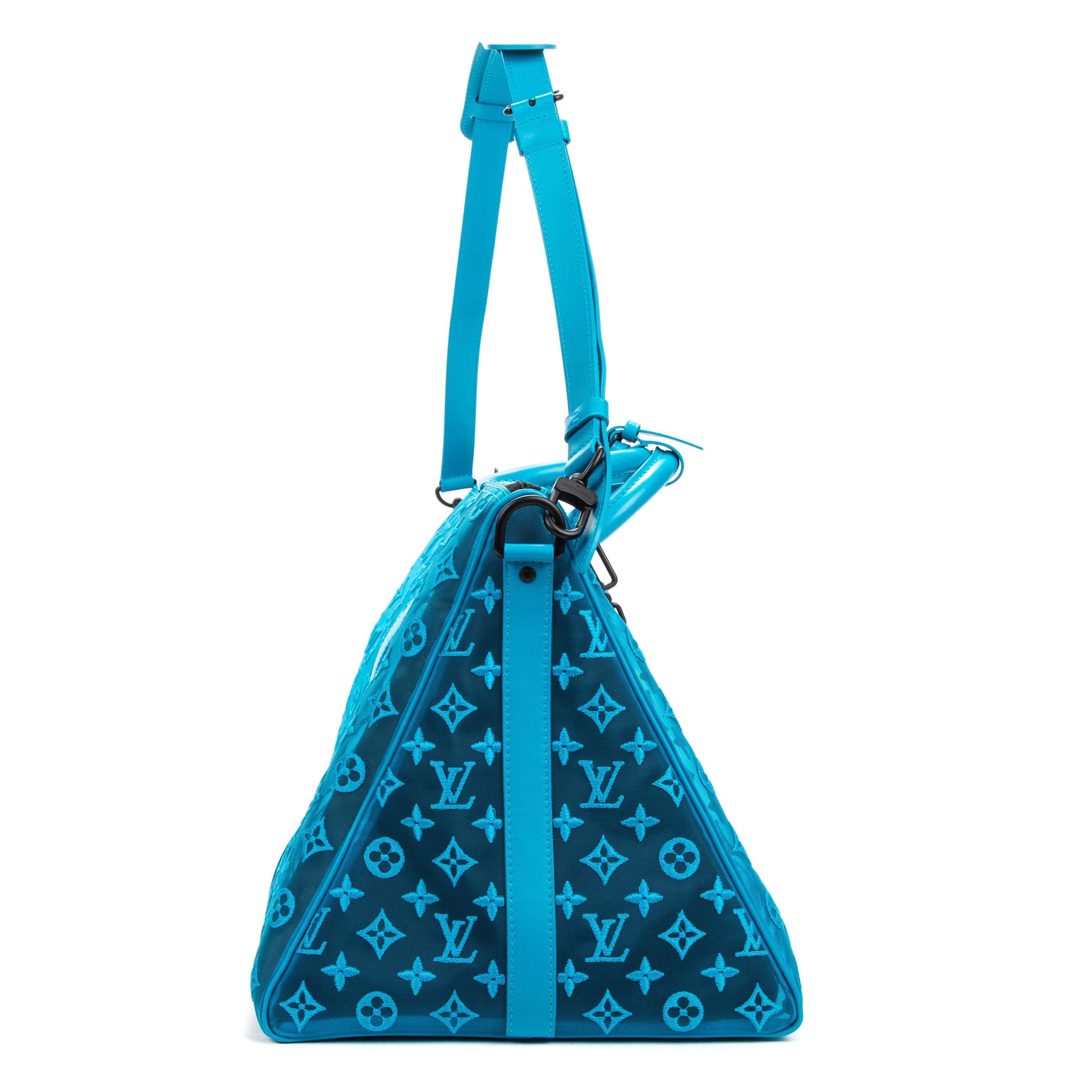 Stylish Transparent Triangle Keepall Bandouliere 50 - Waterproof Travel Duffel Bag for Women & Men | Perfect for Gym, Beach, Weekend Getaways & Air Travel