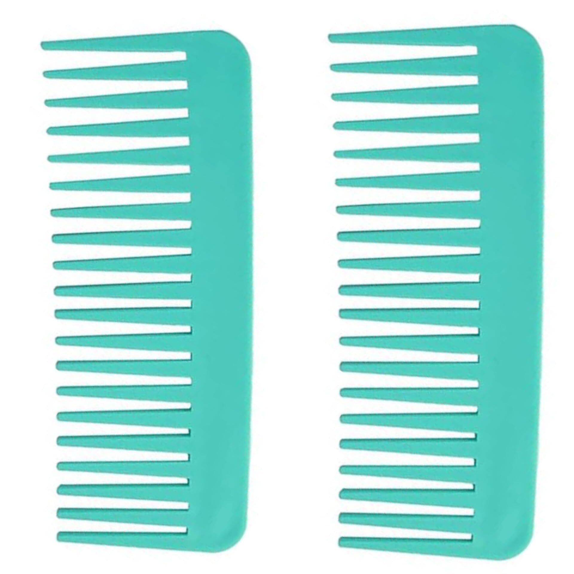 Wide Tooth Comb for Curly Hair - Detangling Comb with Handle for Kids & Adults - Gentle Hair Care for Thick & Natural Hair - Pack of 2 - Perfect for Daily Use & Travel