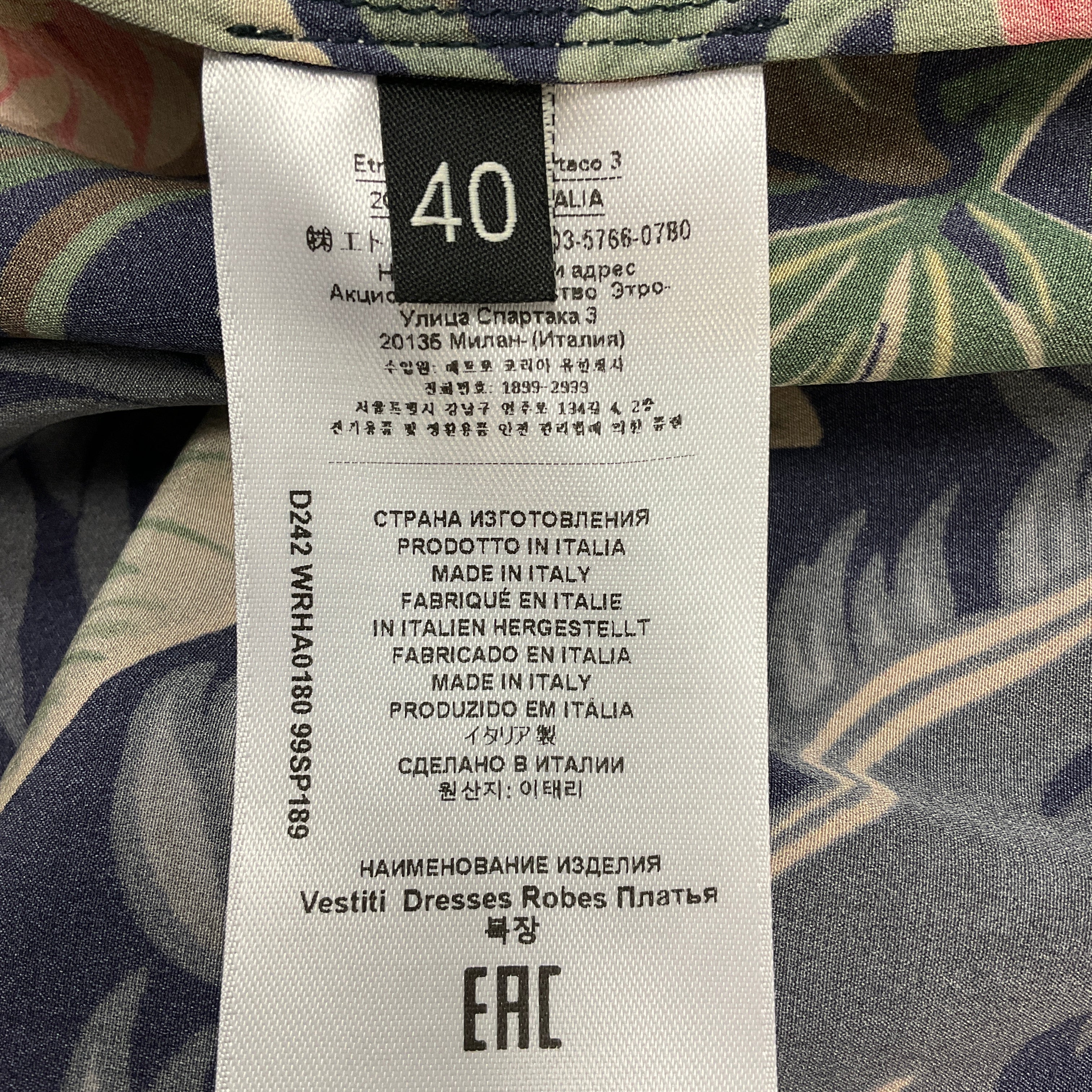 Etro Navy Blue Floral Print Silk Maxi Dress for Women 2024 | Elegant Long Formal Gown for Weddings, Parties & Special Occasions
