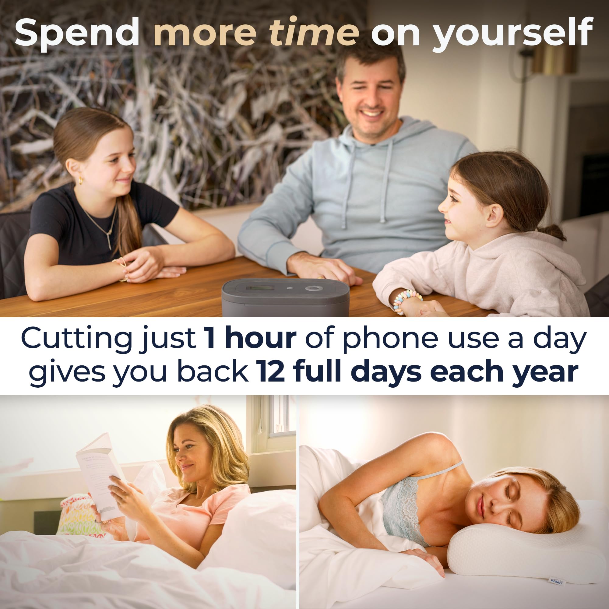 Mindsight Timed Lock Box - Digital Detox for Phones, Video Games & Social Media | Willpower Modes for Snack & Craving Control | Easy to Use Mental Wellness Tool | Perfect for Focus, Productivity & Self-Care Routines at Home or Office