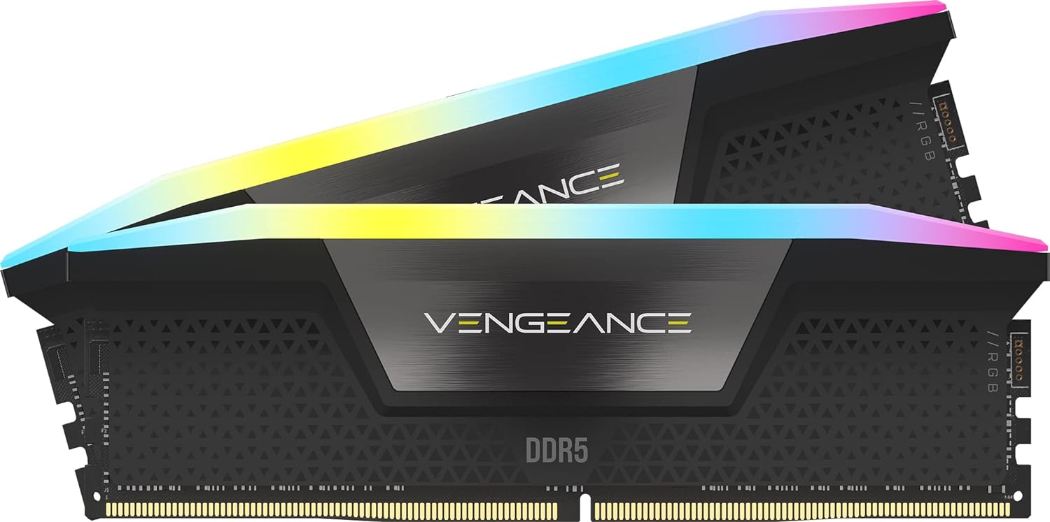 Corsair Vengeance RGB Pro 64GB (2x32GB) DDR5 5600MHz CL36 Desktop Memory - High Performance RAM for Gaming PCs, Workstations & Content Creation