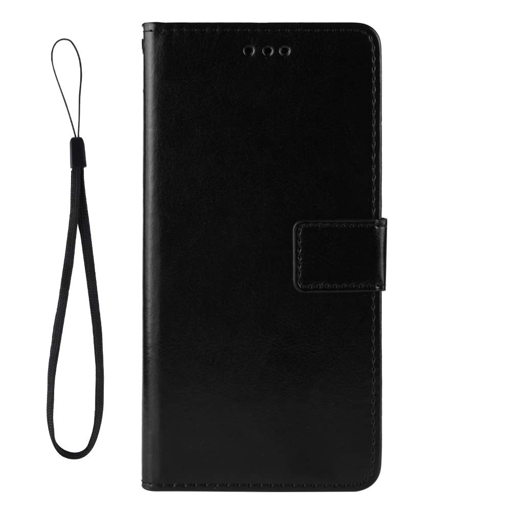 Premium Leather Flip Wallet Case for Motorola Moto G Power 2021 (XT-2117/XT2117-4) - Black | Protective Phone Cover with Card Slots & Kickstand for Daily Use & Travel