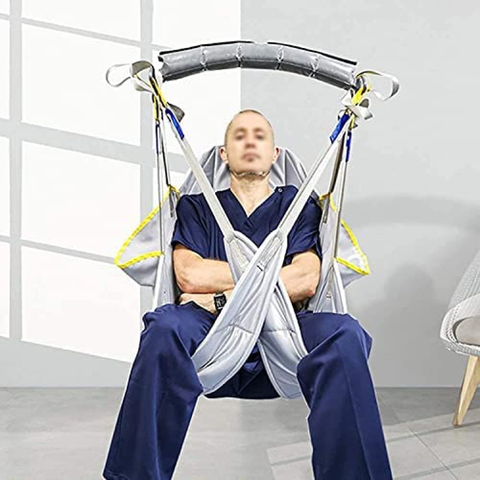 YUYANAIAI Full Body Patient Lift Sling - Heavy Duty Toileting & Bath Commode Sling with Divided Leg Design for Safe Transfers Between Bed, Wheelchair, Recliner, Shower Chair & Toilet - Ideal for Elderly Care & Post-Surgery Recovery
