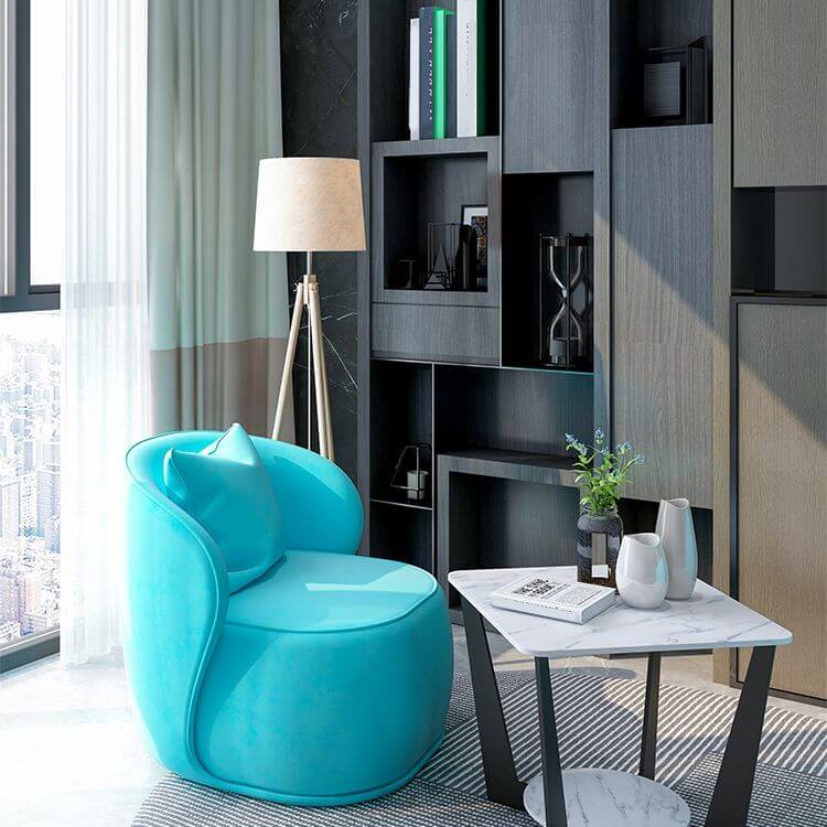 Luxury Velvet Upholstered Armless Chair 31.5