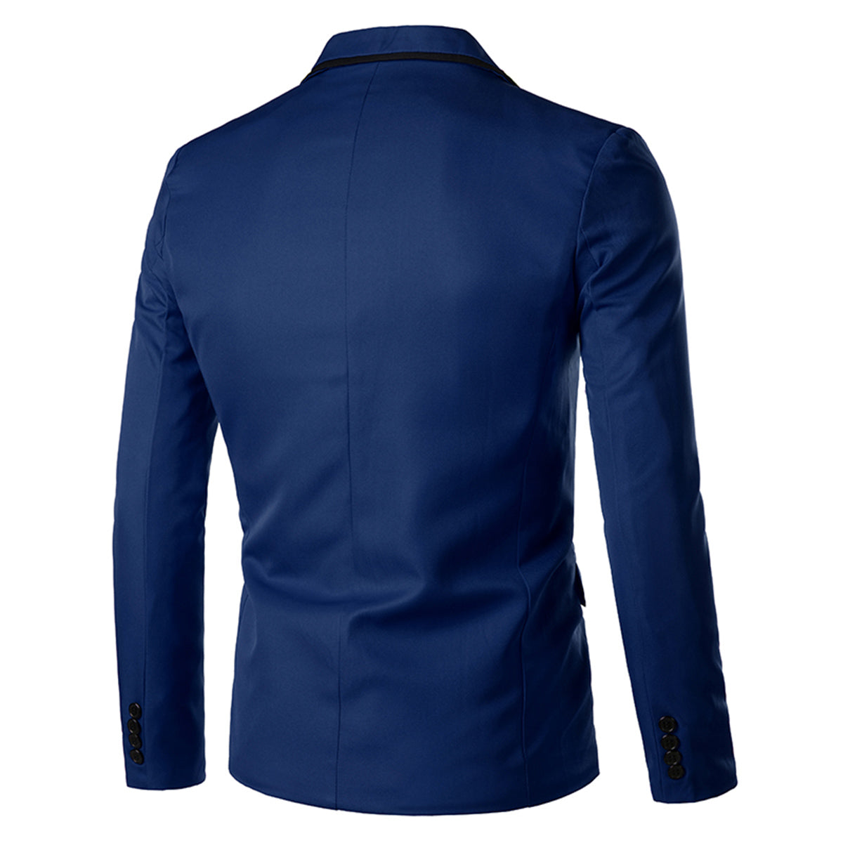 Men's Navy Blue Single Button Casual Blazer - Perfect for Office Wear, Business Meetings & Smart Casual Outfits