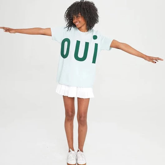 Oui Original Fit Tee - Premium Cotton T-Shirt for Men & Women in Sky Blue | Casual Wear, Everyday Comfort & Street Style Fashion