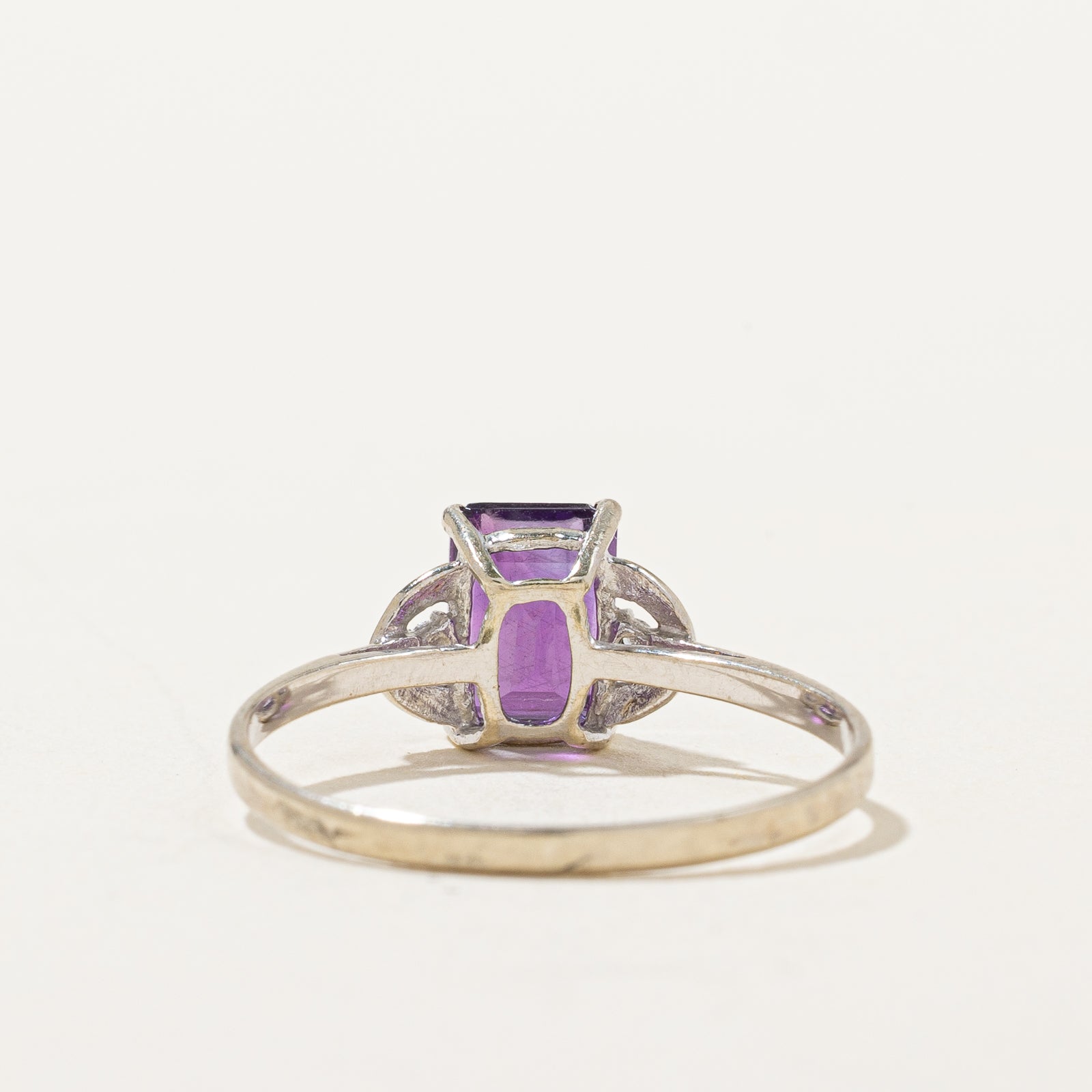 Amethyst and Diamond Ring - 0.85ct Amethyst with 0.005ctw Diamond Accents - Size 7 - Elegant Purple Gemstone Jewelry for Women - Perfect for Engagement, Anniversary & Special Occasions