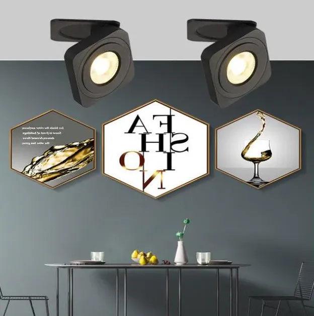 Modern Rotating LED Flush Mount Ceiling Light - Dimmable, Energy Efficient, 3 Color Temperatures - Perfect for Living Room, Bedroom, Kitchen & Office Lighting