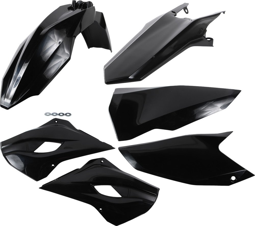 Acerbis Black Plastic Kit for 2014-2015 Husqvarna FC450HQ - Durable Motorcycle Body Replacement Parts for Off-Road Racing & Trail Riding