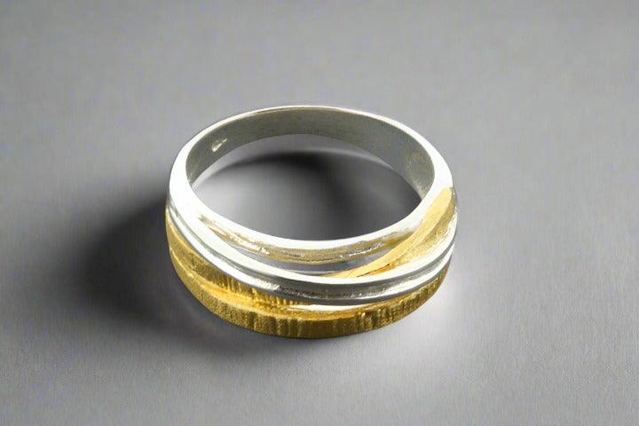 Multi Strand Knot Ring - Gold Over Sterling Silver Stackable Ring for Women, Perfect for Everyday Wear & Special Occasions