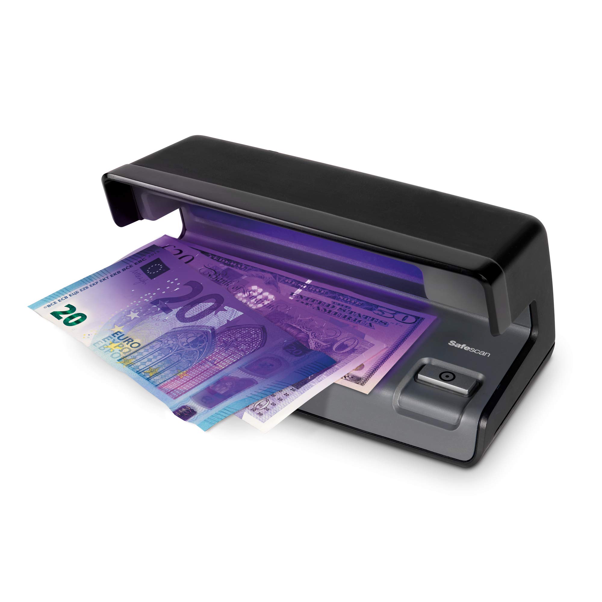 Safescan 50 Black UV Counterfeit Money Detector - Portable UV Light for Checking Banknotes, Credit Cards & ID Documents | Fraud Prevention for Retail, Banks & Cash Handling Businesses