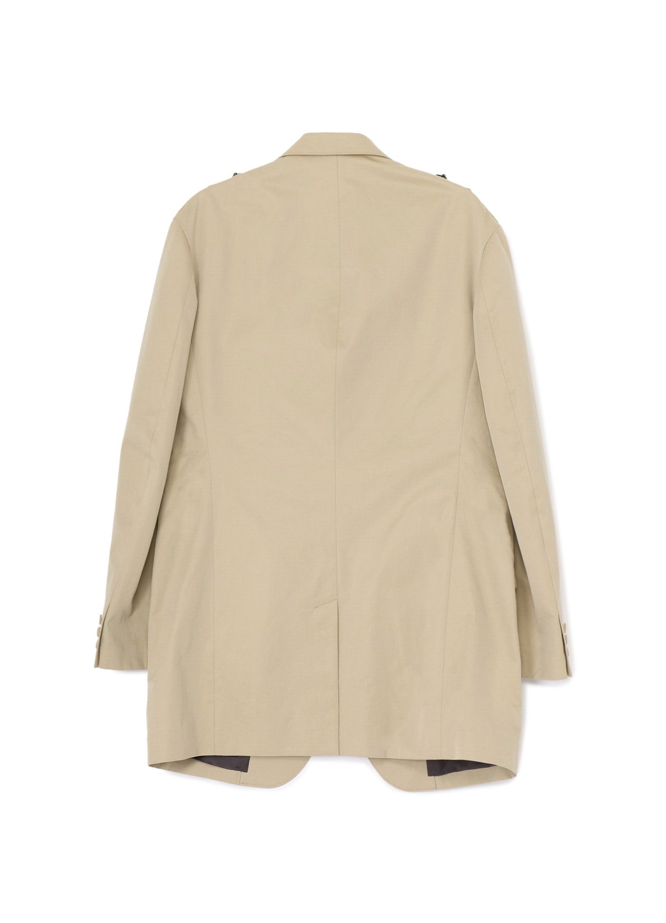 Premium Cotton Gabardine Jacket with Adjustable Shoulder Buckle & Peaked Lapel - Stylish Men's Outerwear for Business Casual & Office Wear