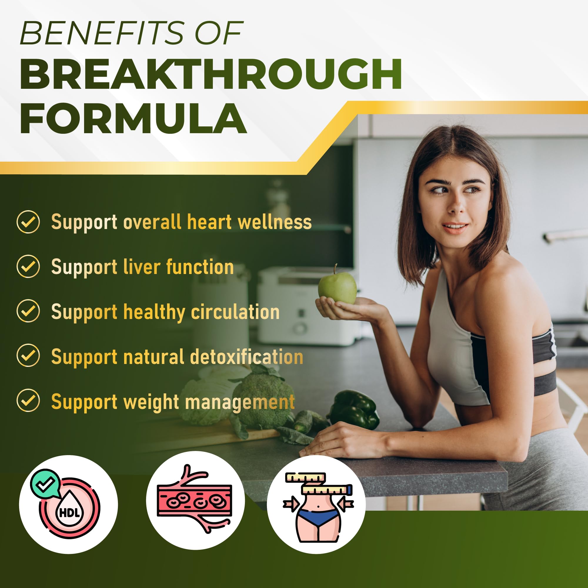 Premium Citrus Bergamot 50:1 Extract 20,400mg with Red Yeast Rice, Garlic & Artichoke - Supports Healthy Cholesterol & Heart Health - Non-GMO, Made in USA - 150 Capsules - Perfect for Daily Heart Wellness & Cardiovascular Support