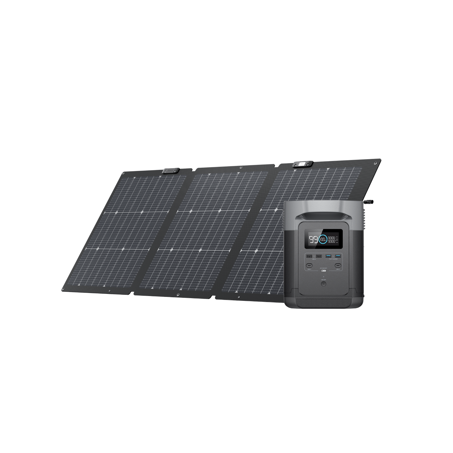 EcoFlow DELTA Solar Generator (160W) - Portable Power Station for Camping, RV, Emergencies & Off-Grid Living