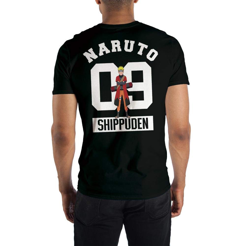 Naruto Anime Black Short Sleeve Graphic T-Shirt for Men - Casual Cotton Tee for Anime Fans, Cosplay, and Everyday Wear