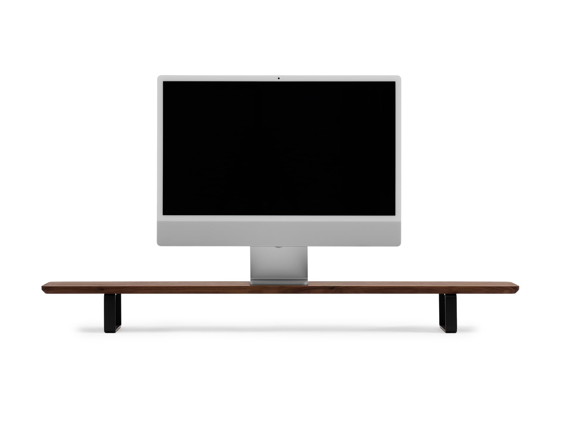 Oakywood Dual Monitor Stand - Handmade in EU - Natural Walnut Wood Monitor Riser for Laptops & Computers - 220 lbs (100 kg) Capacity - 41.3