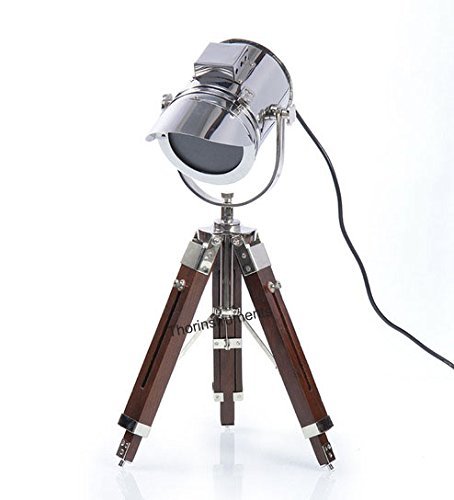 Vintage Tripod Table Lamp - Rustic Home Decor for Living Room & Office