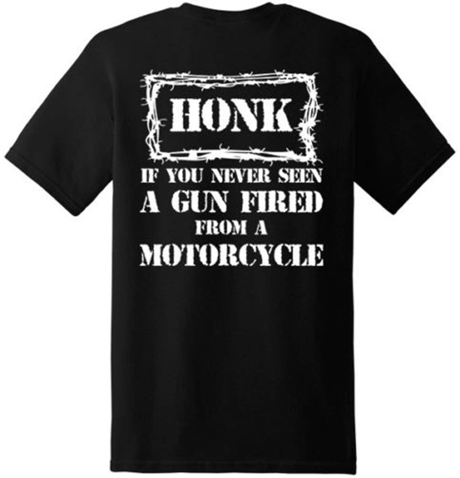 Funny Motorcycle Gun Graphic T-Shirt - Humorous Offensive Rude Gift Tee for Bikers & Gun Enthusiasts - Perfect for Motorcycle Rallies, Gun Shows & Prank Gifts