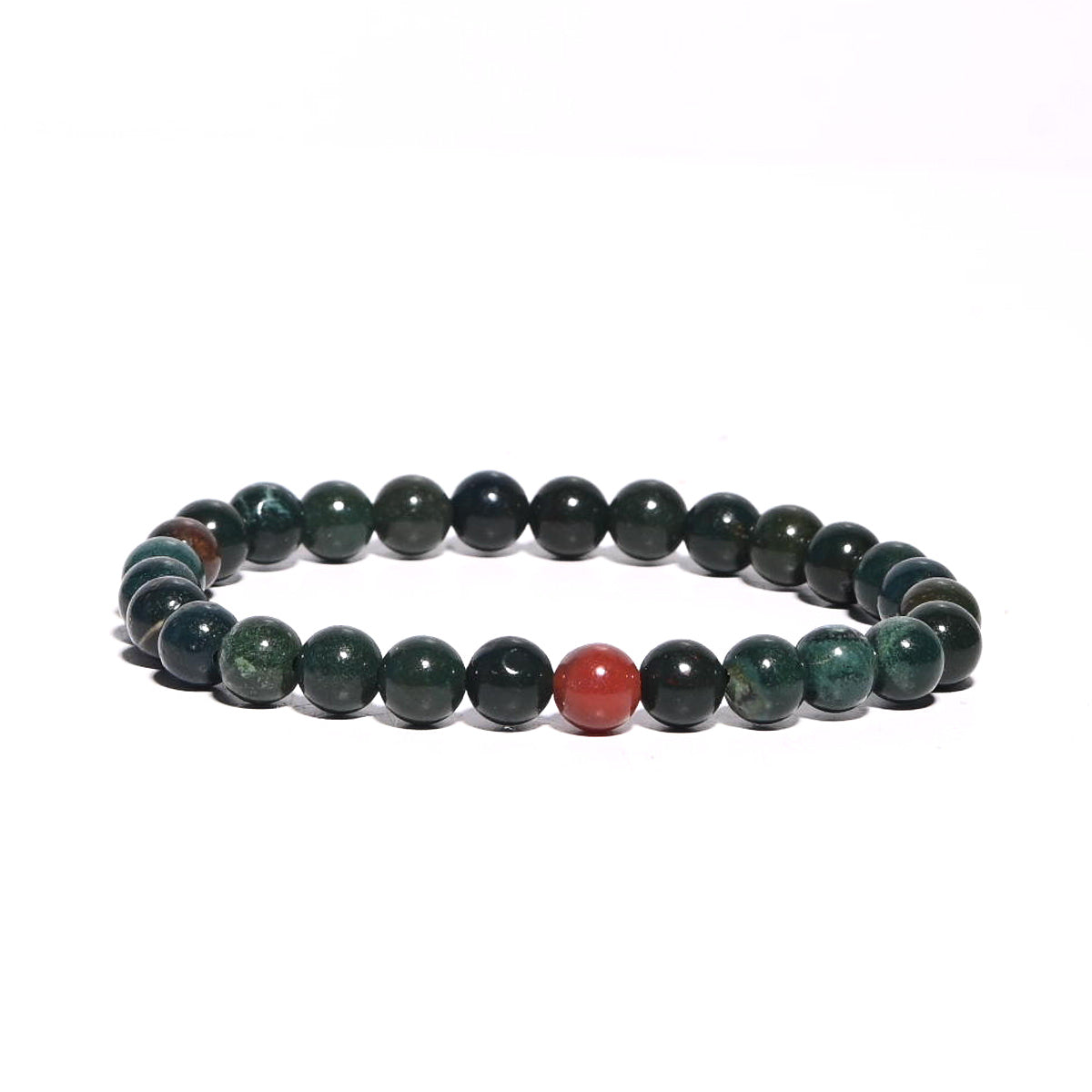 Bloodstone Jasper Bracelet for Women - Natural Healing Stone for Energy & Vitality - Perfect for Meditation, Yoga & Spiritual Balance