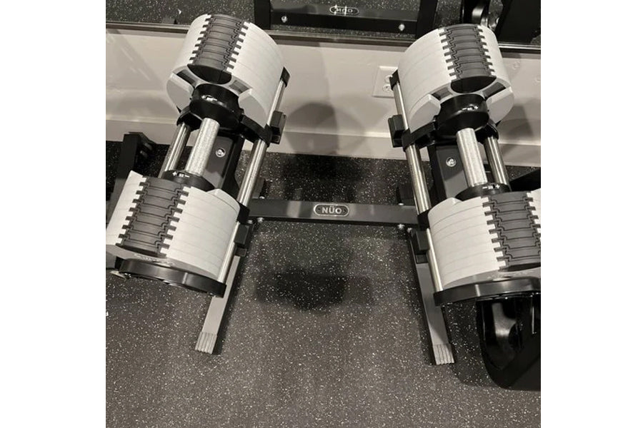 NÜOBELL 80lb Adjustable Dumbbells Set (Ash) - Premium Home Gym Equipment for Strength Training, Weight Lifting & Fitness Workouts