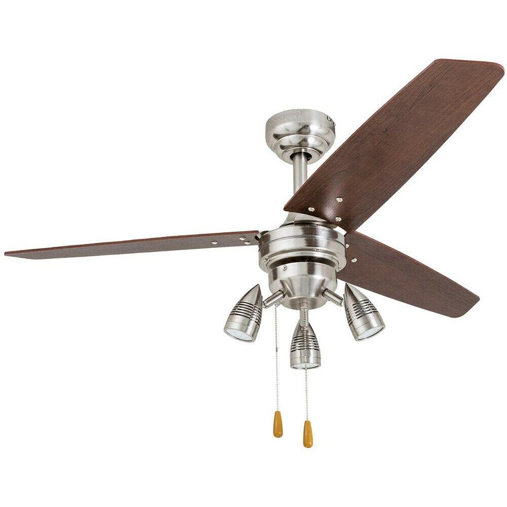 VioliytyC 48 Inch Ceiling Fan with Remote Control - Rustic Farmhouse Style Indoor/Outdoor Fan for Living Room, Bedroom, Patio - Energy Efficient Quiet DC Motor - Matte Black Finish - Easy Installation Home Decor