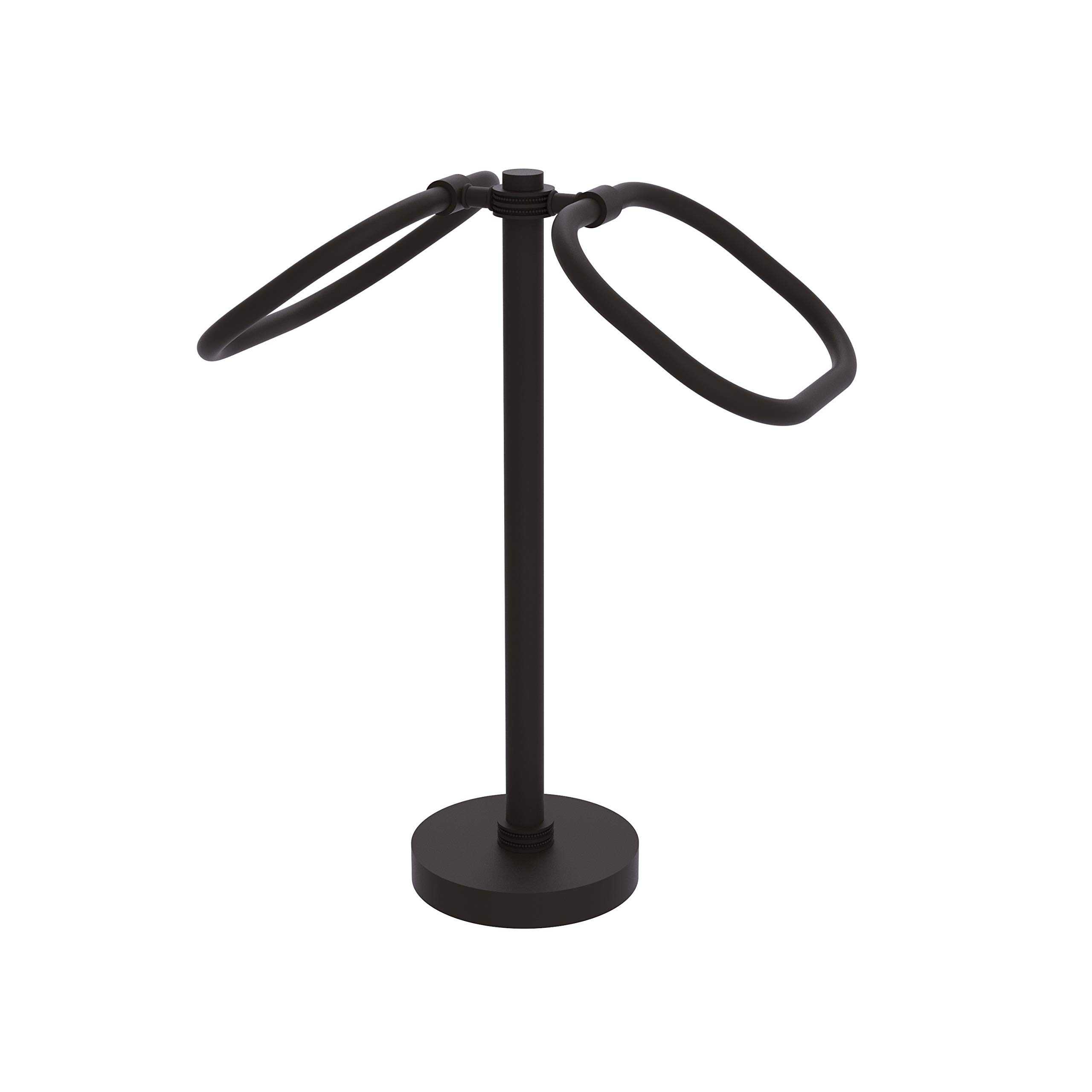 Allied Brass TB-20D Oil Rubbed Bronze Oval 2-Ring Guest Towel Holder - Perfect for Bathroom, Powder Room & Guest House Decor