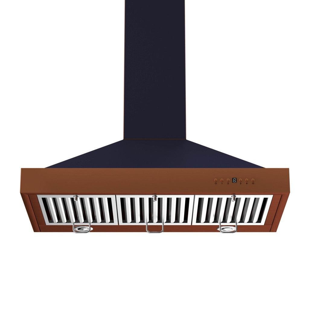 ZLINE KB2 BCXXX Designer Series Wall Mount Range Hood - Oil Rubbed Bronze & Copper Finish - Powerful 900 CFM Ventilation for Modern Kitchens