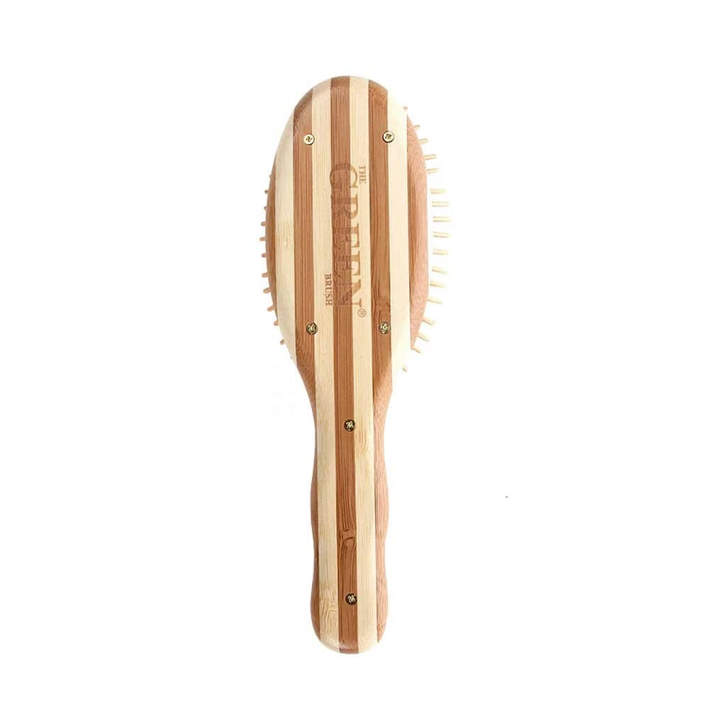 Bamboo Small Oval Hair Brush for Women & Men - Natural Bristles for Gentle Detangling & Styling - Perfect for Travel, Home, and Salon Use