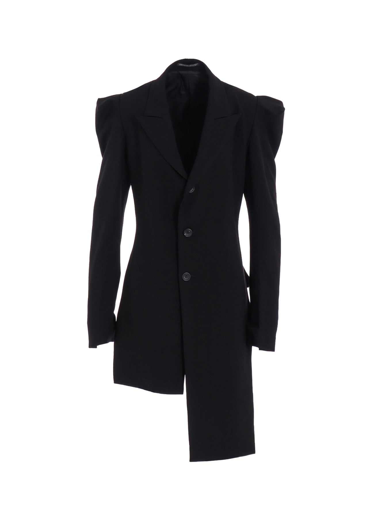 Damaged Gabardine Sleeve Gusset Unbalanced Long Jacket - Stylish Oversized Coat for Women, Perfect for Casual Outfits and Layering in Fall & Winter