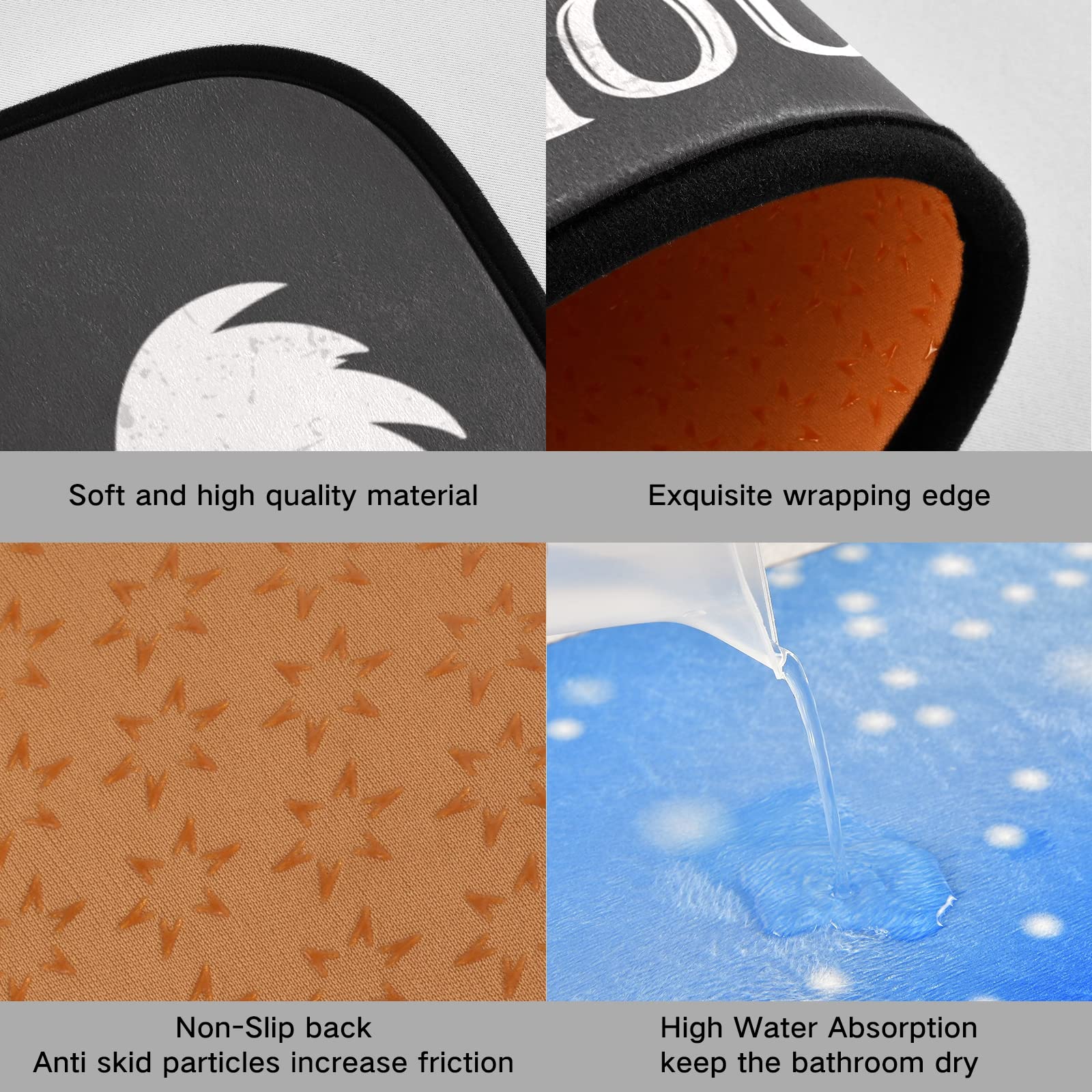 Emelivor Anti-Fatigue Kitchen Mat Set - Non-Slip Washable Rugs for Farmhouse & Laundry