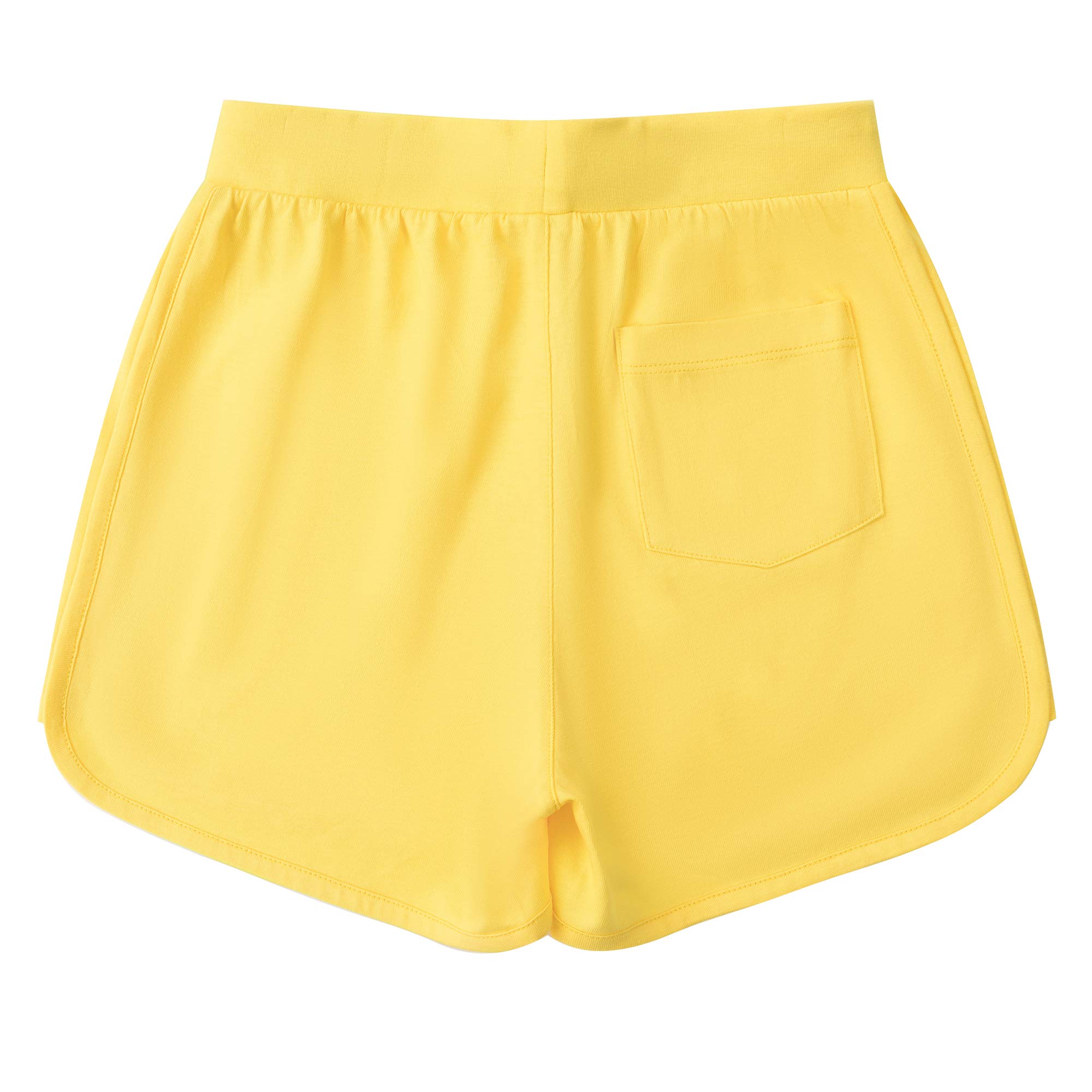 Girls Cotton Athletic Running Shorts with Drawstring & Pockets - Comfortable Workout Clothes for Kids Ages 3-12 - Perfect for Sports, Gym, Playtime & Summer Activities