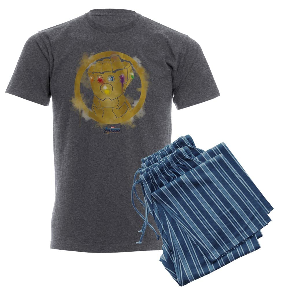 Gold Infinity Gauntlet Men's Pajama Set | Marvel Avengers Inspired Sleepwear | Perfect for Cosplay, Halloween & Comic Con