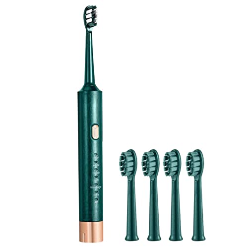 Sonic Electric Toothbrush for Adults - 4 Replacement Brush Heads, Deep Cleaning & Teeth Whitening, Fresh Breath, 6 Modes with 2-Minute Smart Timer - Perfect for Travel, Home & Daily Oral Care