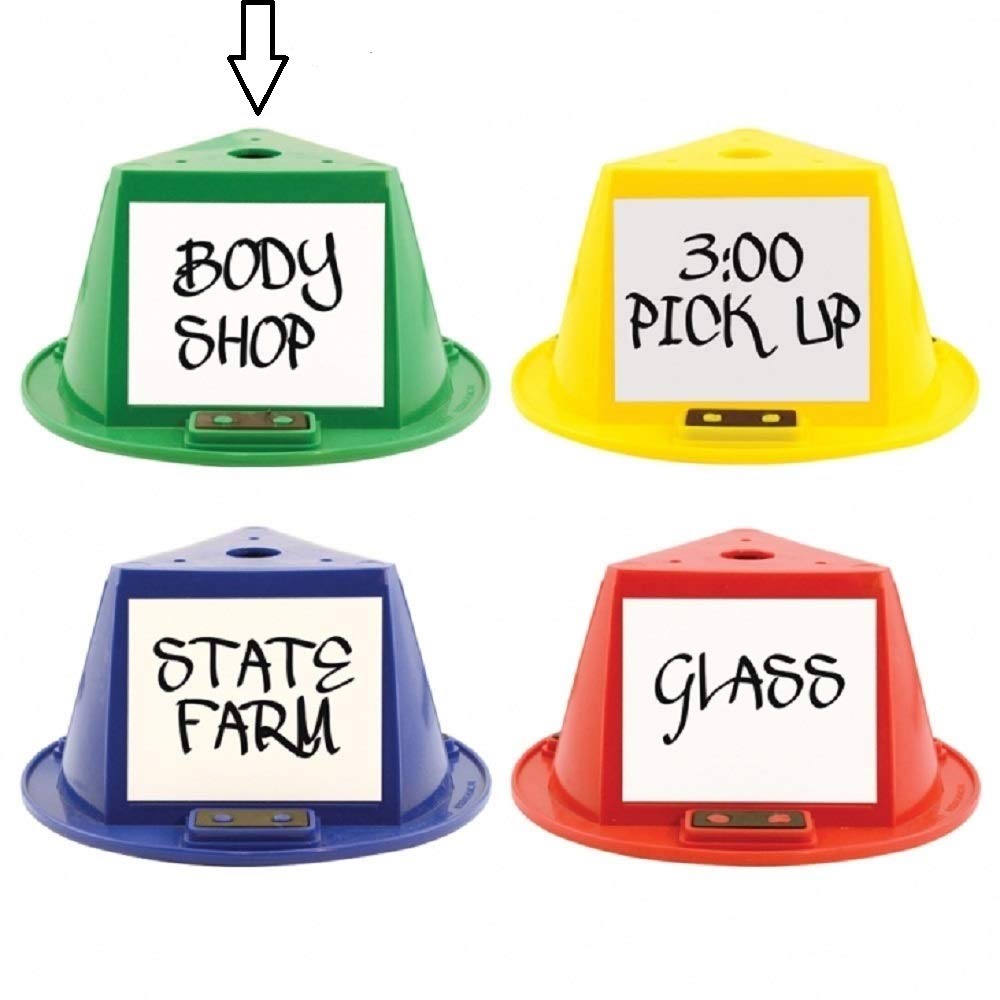10-Pack Magnetic Car Roof Toppers with Dry Erase Panels - Green Magnetic Roof Hats for Cars, Trucks & Vehicles - Fun Promotional Giveaways & Road Trip Accessories