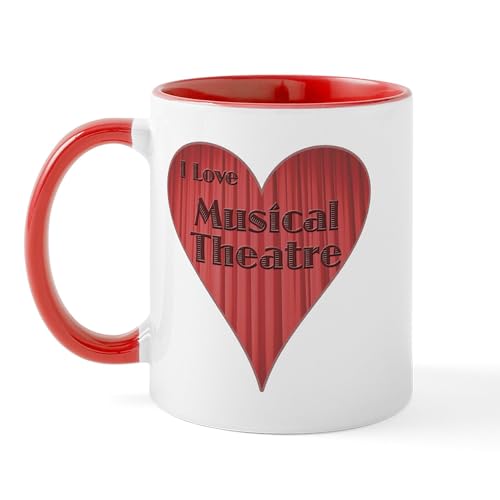White/Red Inside - I Love Musical Theatre Mug