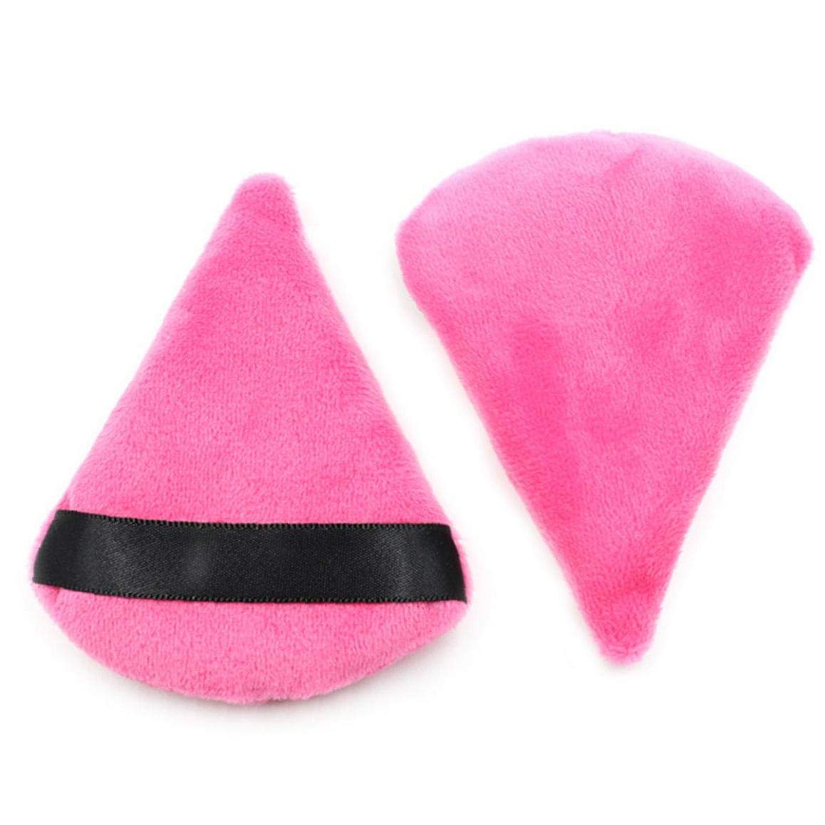 Triangle Shape Powder Puff with Strap - Professional Makeup Sponge for Powder Foundation, Contouring, Loose & Body Powder, Concealer Application - Perfect for Travel & Everyday Makeup Routine