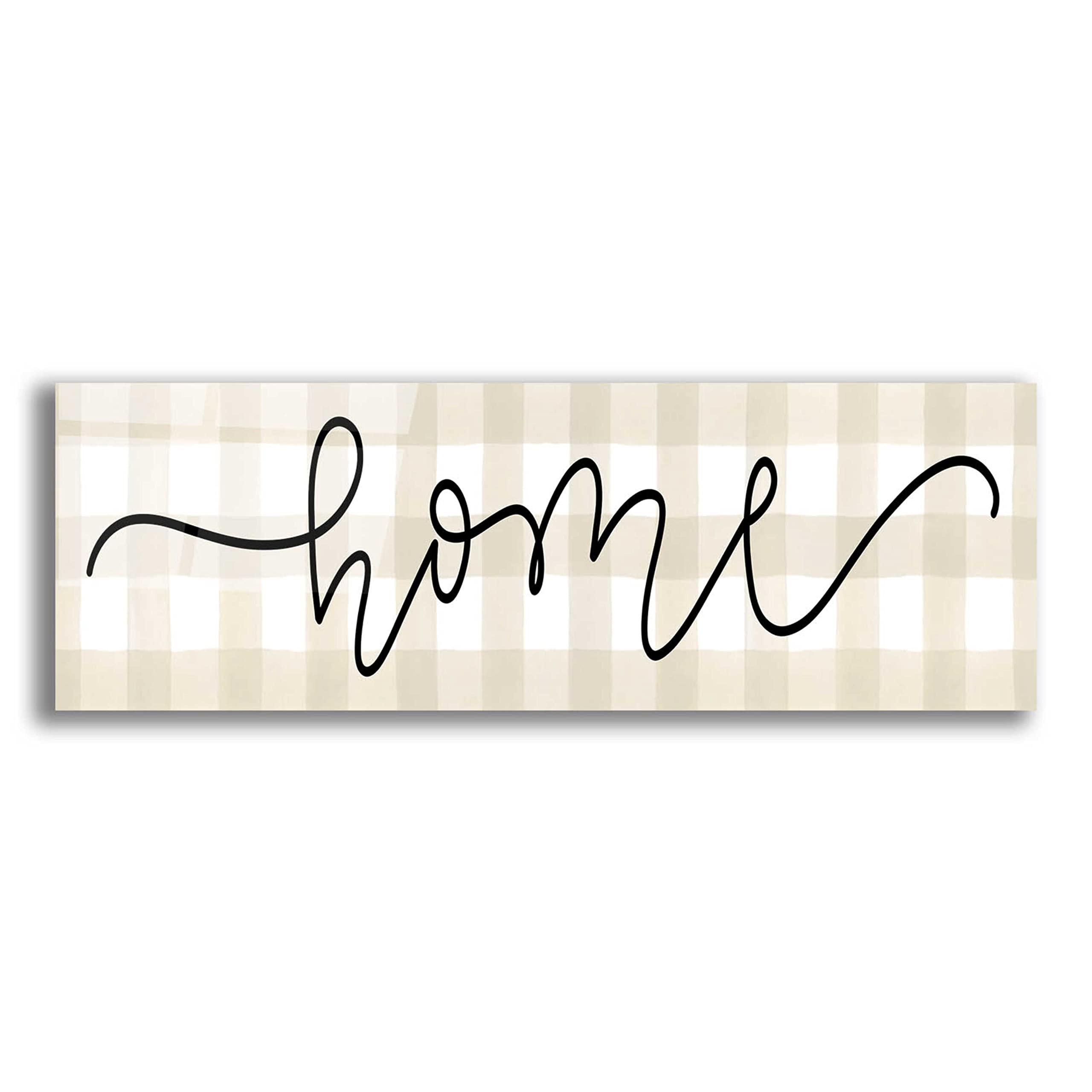 Epic 'Home' Acrylic Glass Wall Art by Imperfect Dust - 36x12 Inches Modern Abstract Painting for Living Room, Bedroom & Office Decor