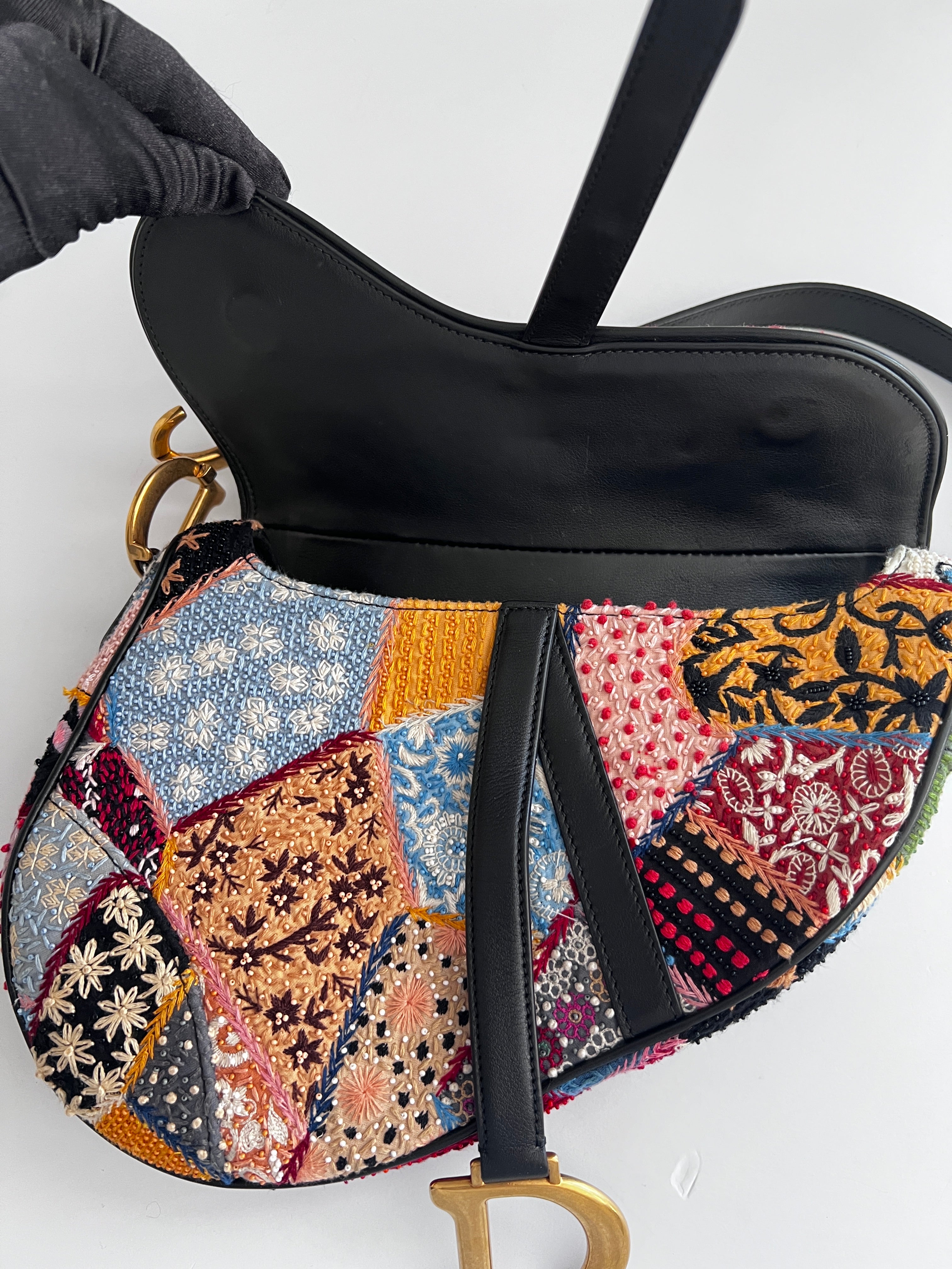 Dior Love & Peace Beaded Saddle Bag 2018 Collection - Luxury Crossbody Purse for Women, Perfect for Parties, Weddings & Special Occasions