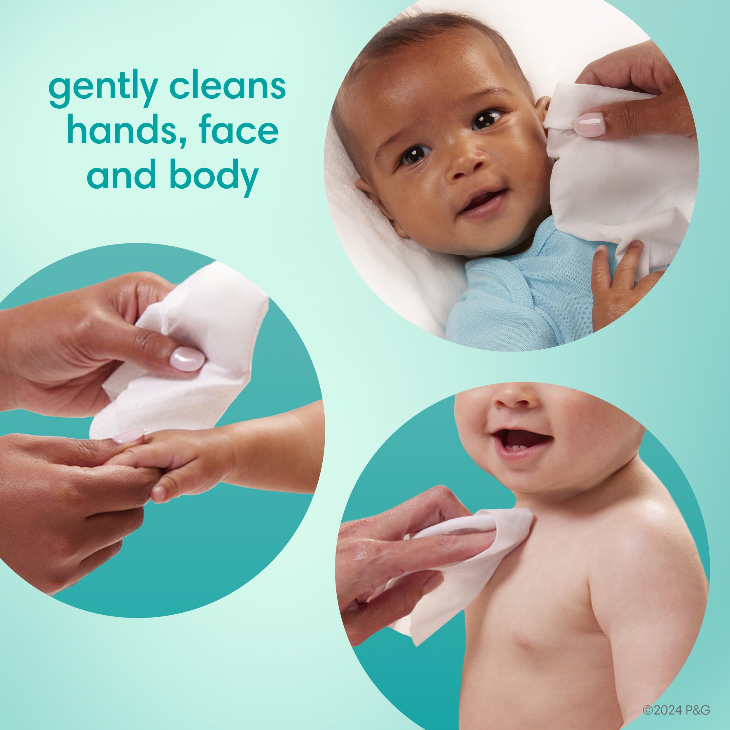 Pampers Sensitive Baby Wipes - Fragrance Free, Hypoallergenic, 12 Pop-Top Packs (1008 Count) | Gentle for Newborn Skin, Diaper Changes & On-The-Go Cleaning
