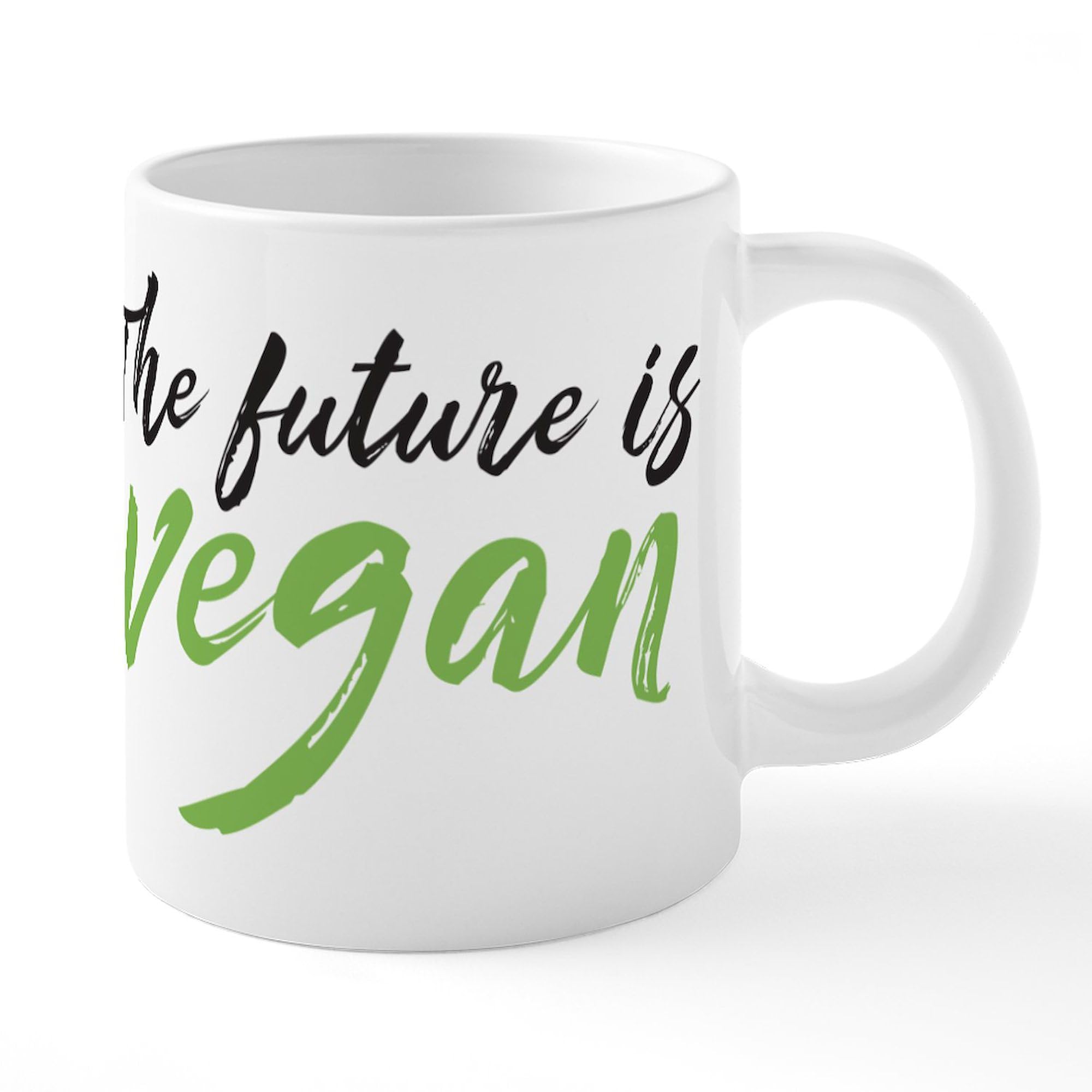 The Future Is Vegan 20 oz Ceramic Coffee Mega Mug - Large Insulated Tea & Coffee Cup for Home, Office & Travel - Eco-Friendly Plant-Based Gift