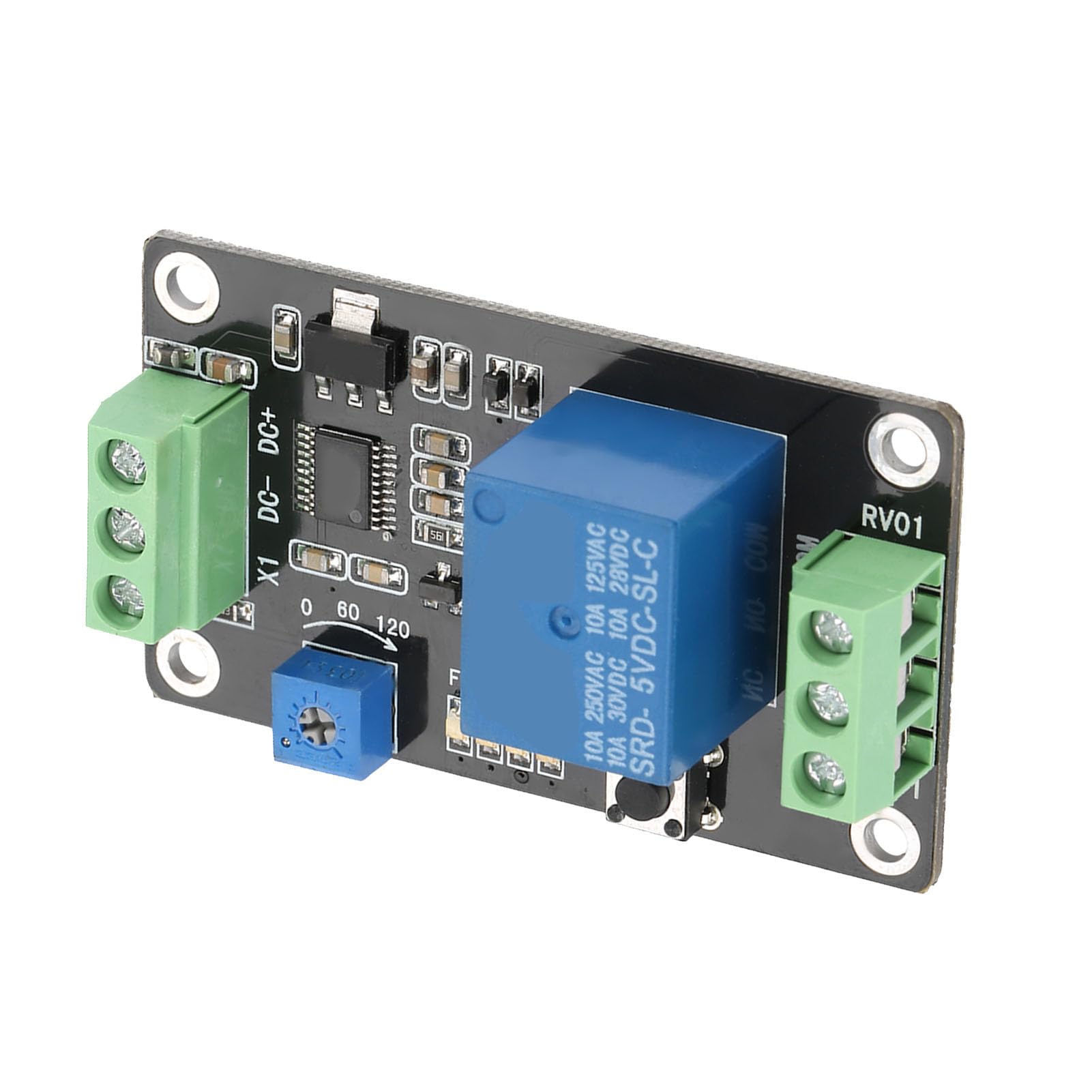 FTVOGUE Timer Relay Module - Self-Locking Delay On/Off Time Switch for DC 5V 12V 24V - Perfect for Home Automation, Industrial Control, and DIY Electronics Projects