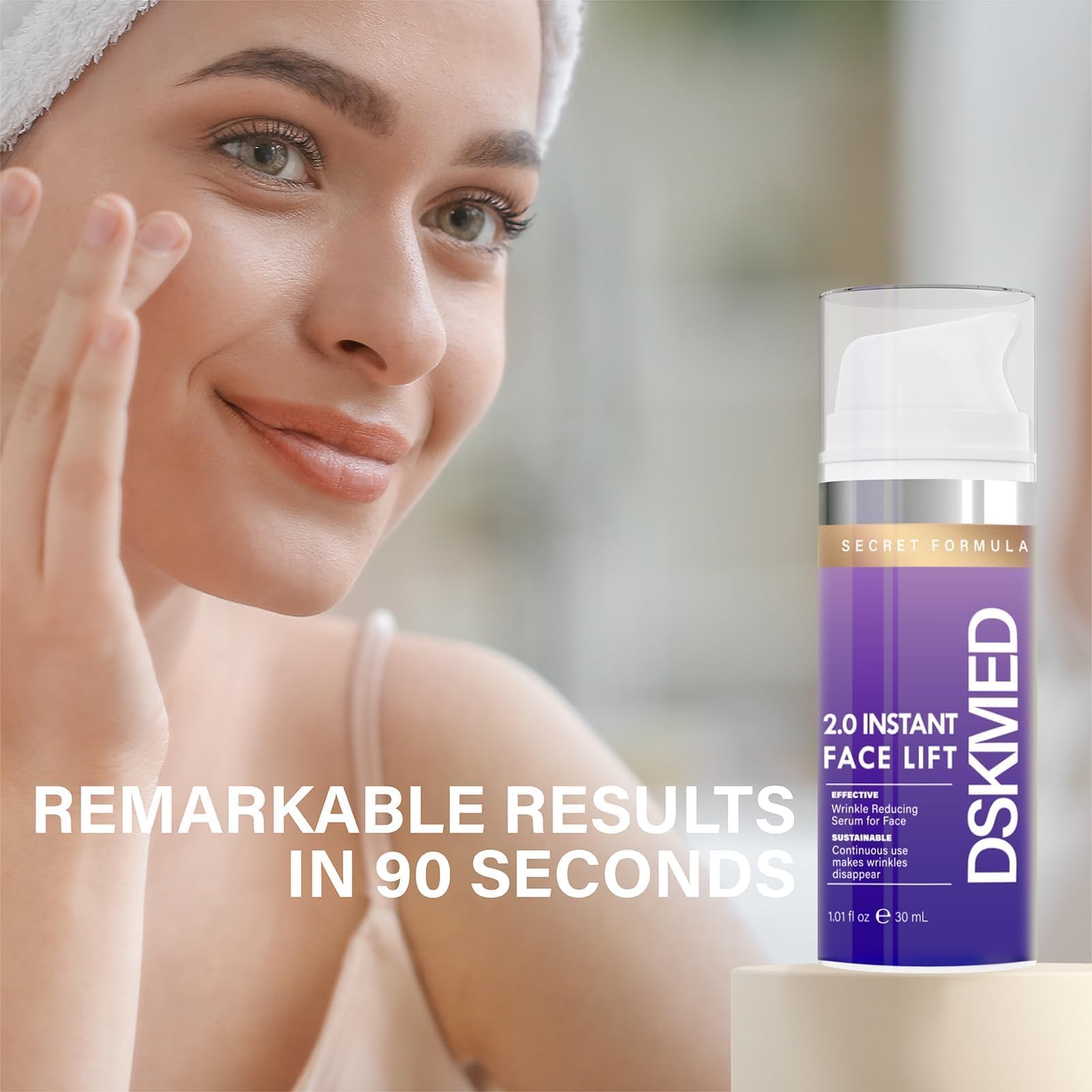 Instant Firmx Eye 2.0 - Anti-Puffiness & Dark Circle Eye Cream with Wrinkle Serum | Tightening Treatment for Face & Neck | 1.01oz Purple | Perfect for Morning Routine & Night Care