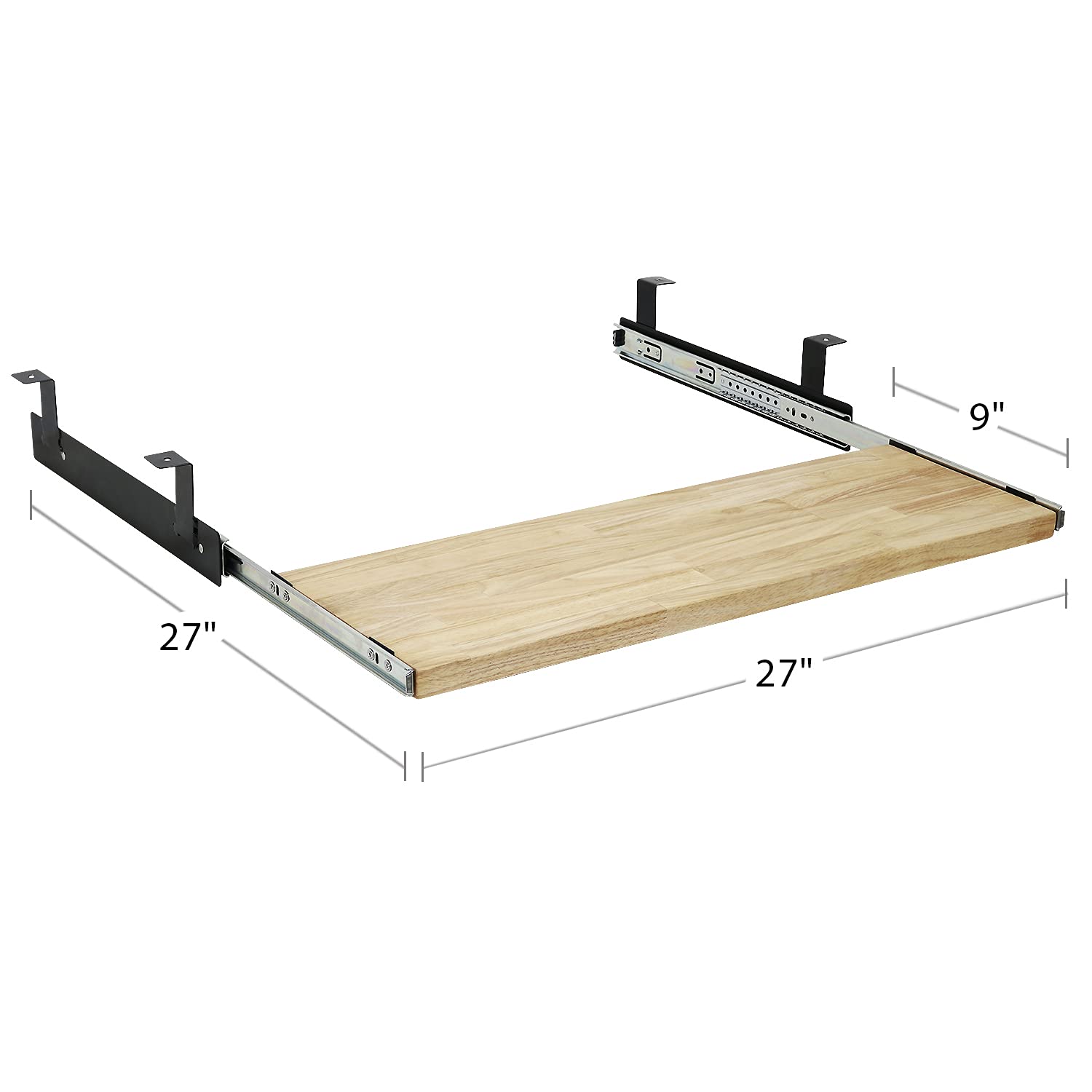 Premium BenchPro Hardwood Butcher Block Keyboard Tray - 9
