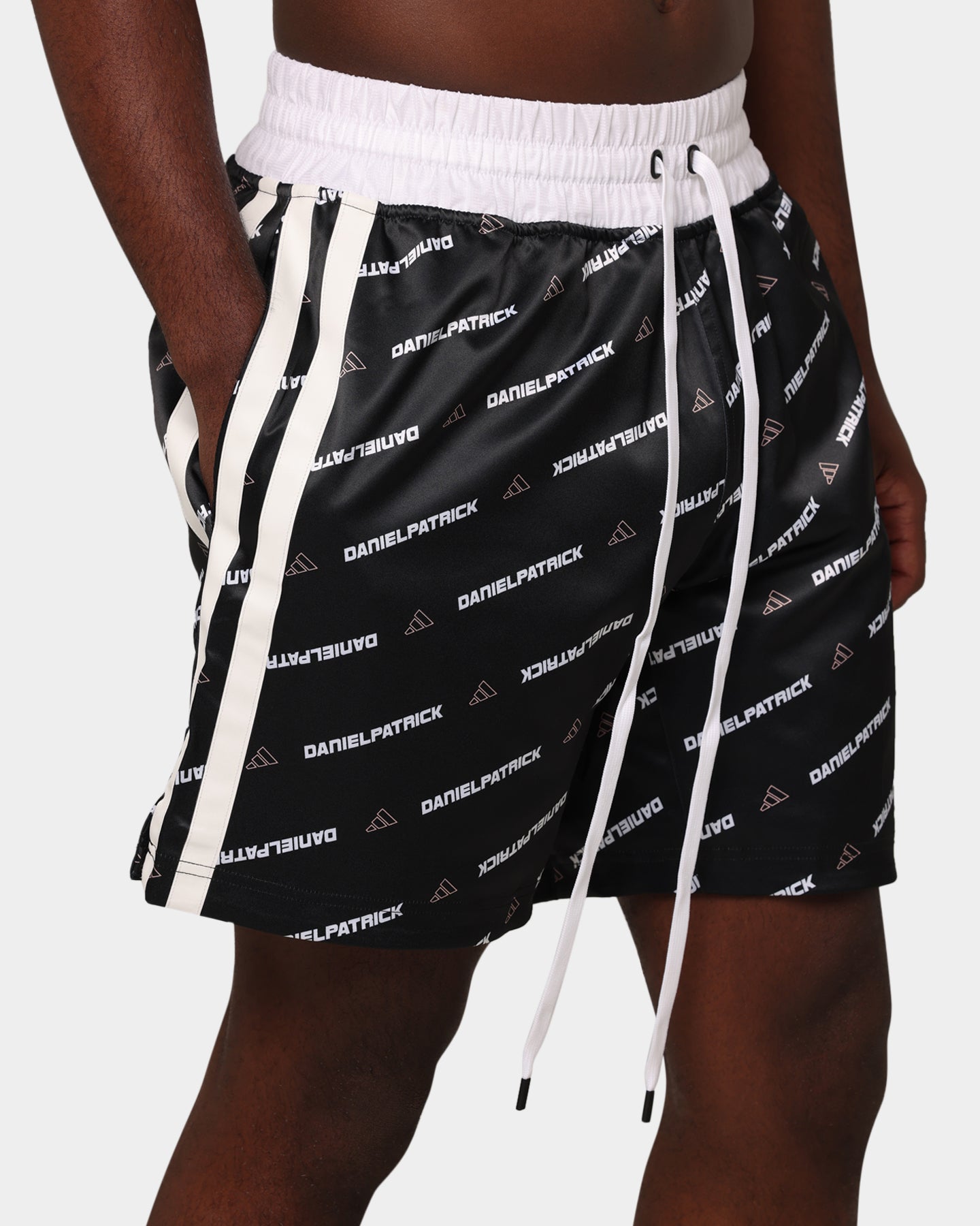 Adidas Daniel Patrick X Adidas All Over Print Shorts - Black Athletic Running Shorts for Men | Gym Workout & Casual Streetwear