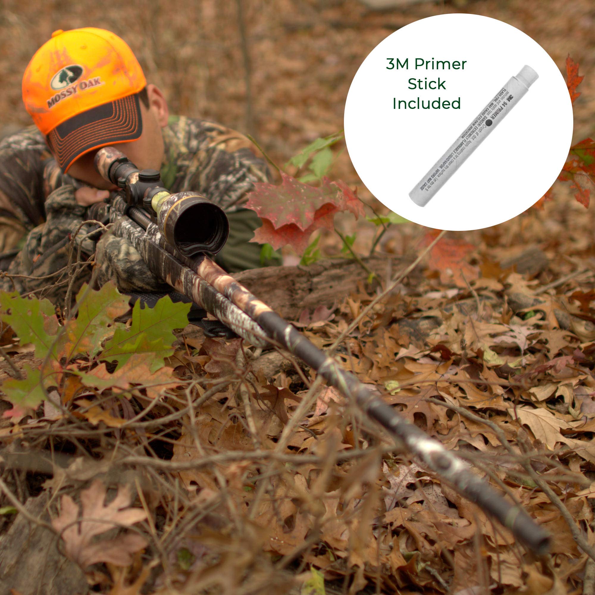 Hunter Mossy Oak Gun Camo Kit - Premium Gun Skin & Scope Skin with Primer Stick | Camouflage Hunting Accessories for Rifles & Shotguns | Perfect for Hunting, Outdoor Adventures & Tactical Training