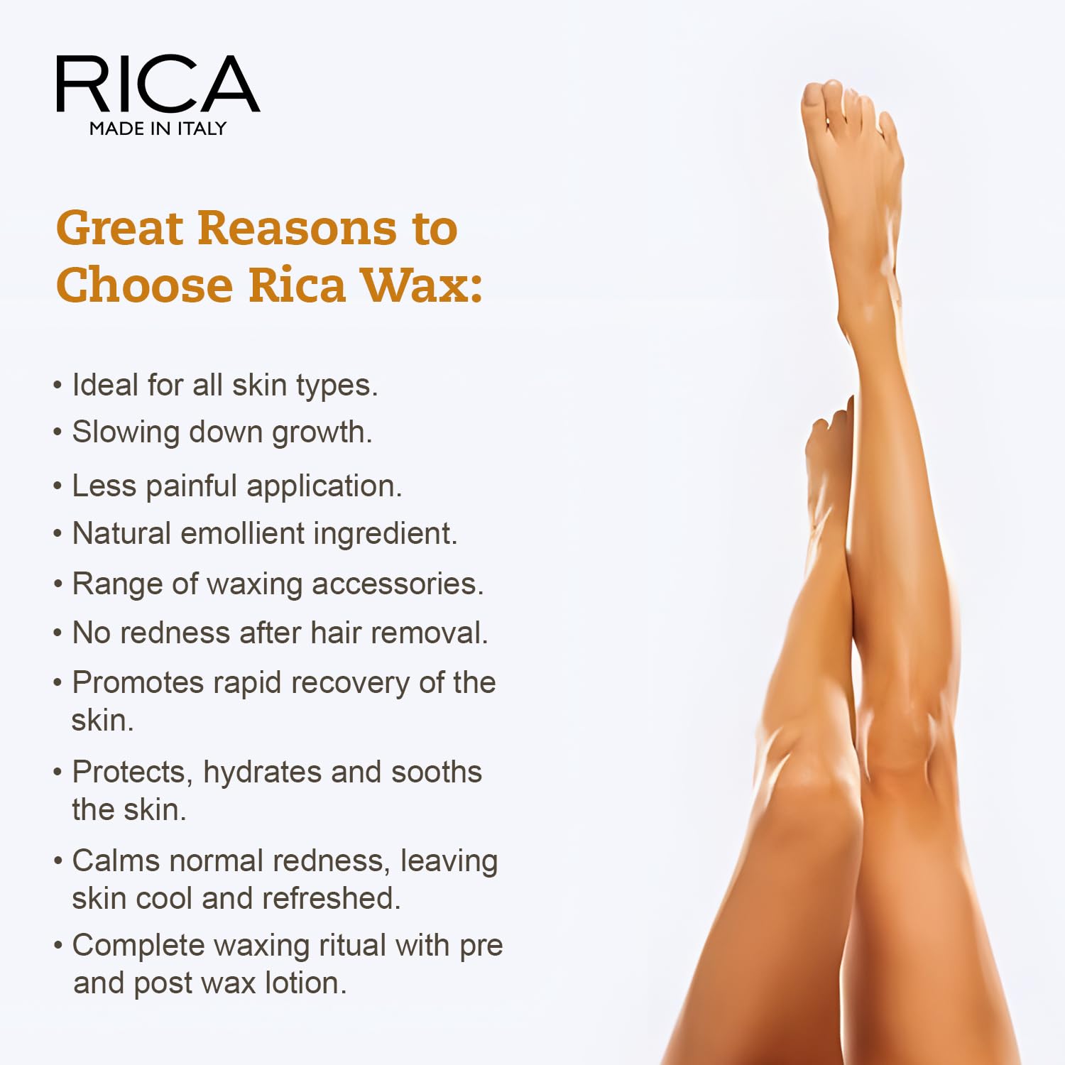 Rica Cotton Milk Pre Waxing Gel - Natural Hair Waxing Preparation with Hydrated & Softened Skin | 250ml | Ideal for Smooth Waxing at Home or Salon